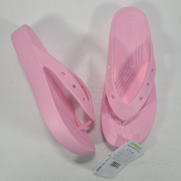 CROCS Shoes - Crocs Classic Platform Flip Flops Flamingo Pink Women Size 9